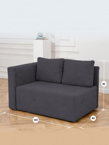 Диван 1010 графит, левый (BRENDOSS) в Кировграде - kirovgrad.mebel-e96.ru