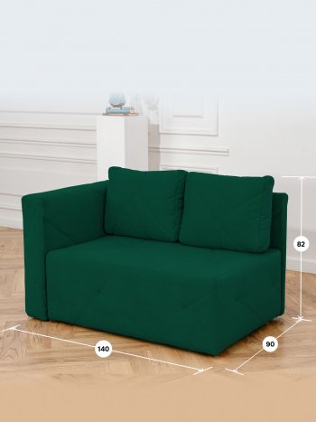 Диван 1010 изумруд, левый (BRENDOSS) в Кировграде - kirovgrad.mebel-e96.ru