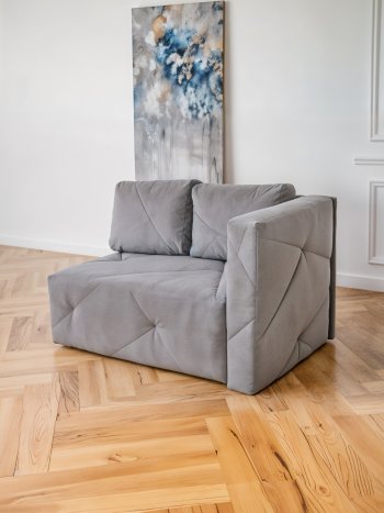 Диван 1010 серый, правый (BRENDOSS) в Кировграде - kirovgrad.mebel-e96.ru