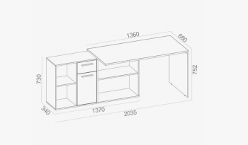 Стол письменный Лайт 03.245 в Кировграде - kirovgrad.mebel-e96.ru