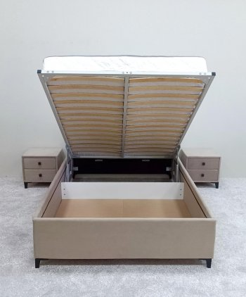 Кровать с подъемным механизмом Мега беж (Лин) в Кировграде - kirovgrad.mebel-e96.ru