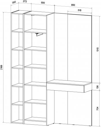 Прихожая Ева кашемир (Лин) в Кировграде - kirovgrad.mebel-e96.ru
