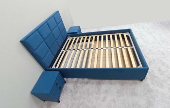 Кровать с подъемным механизмом Мега синий (Лин) в Кировграде - kirovgrad.mebel-e96.ru