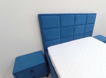 Кровать с подъемным механизмом Мега синий (Лин) в Кировграде - kirovgrad.mebel-e96.ru