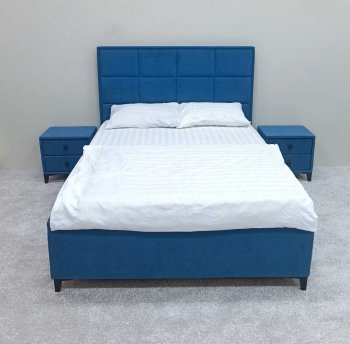 Кровать с подъемным механизмом Мега синий (Лин) в Кировграде - kirovgrad.mebel-e96.ru