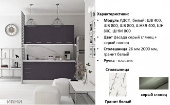 Кухонный гарнитур 2000 мм Агата (Игни) в Кировграде - kirovgrad.mebel-e96.ru