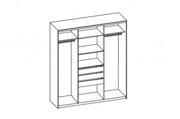 Шкаф-купе 1700 мм 3-х дверный с 1-м зеркалом (арт. 012) бодега (Диал) в Кировграде - kirovgrad.mebel-e96.ru