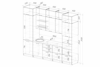 Кухонный гарнитур Асая экстра 3000 мм (герда) в Кировграде - kirovgrad.mebel-e96.ru