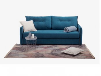 Диван Аура 3П, велюр Амели (синий) 09 (Аврора) в Кировграде - kirovgrad.mebel-e96.ru