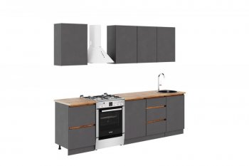 Кухонный гарнитур 1800 мм Айден графит серый (ИЦ) в Кировграде - kirovgrad.mebel-e96.ru