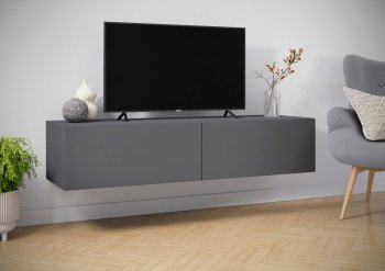 Навесная тумба под ТВ Айден ТБН06-1400 серый (ИЦ) в Кировграде - kirovgrad.mebel-e96.ru