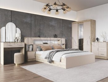 Спальный гарнитур Бася крафт/кашемир (Миф) в Кировграде - kirovgrad.mebel-e96.ru
