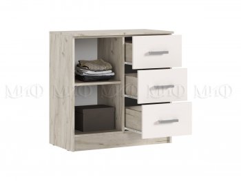 Комод 3 ящика 1 дверь Бася крафт/кашемир (Миф) в Кировграде - kirovgrad.mebel-e96.ru