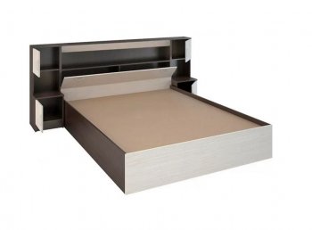 Кровать двуспальная с прикроватным блоком Бася КР552 (СтендМ) в Кировграде - kirovgrad.mebel-e96.ru