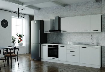 Кухонный гарнитур Белый глянец 2800 МДФ (Санвут) в Кировграде - kirovgrad.mebel-e96.ru