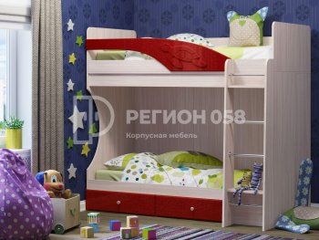 Двухъярусная кровать Бемби МДФ (Регион) в Кировграде - kirovgrad.mebel-e96.ru