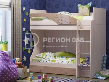 Двухъярусная кровать Бемби МДФ (Регион) в Кировграде - kirovgrad.mebel-e96.ru