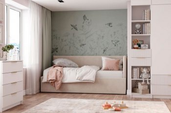 Диван-кровать Бенто с ПМ, велюр Крем (ДСВ) в Кировграде - kirovgrad.mebel-e96.ru