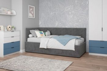 Диван-кровать Бенто с ПМ, велюр Маус (ДСВ) в Кировграде - kirovgrad.mebel-e96.ru