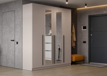 Шкаф 2000 мм Берген ШК-2000 с зеркалом кашемир (ИЦ) в Кировграде - kirovgrad.mebel-e96.ru