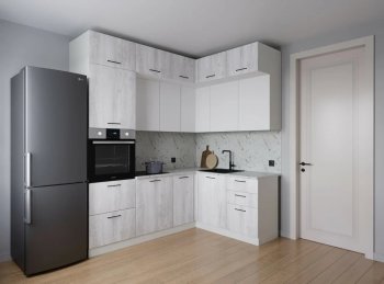 Кухонный гарнитур угловой Бланка 2200*1700 мм (Санвут) в Кировграде - kirovgrad.mebel-e96.ru