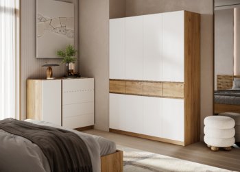 Спальный гарнитур Бостон Лайт белый (Стиль) в Кировграде - kirovgrad.mebel-e96.ru