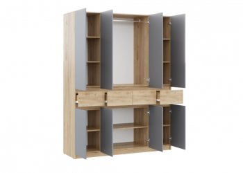 Шкаф 1600 мм Бостон Лайт ШК-004 серый (Стиль) в Кировграде - kirovgrad.mebel-e96.ru