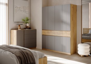 Спальный гарнитур Бостон Лайт серый (Стиль) в Кировграде - kirovgrad.mebel-e96.ru