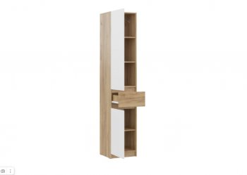 Шкаф (пенал) 400 мм Бостон Лайт ШК-001 белый (Стиль) в Кировграде - kirovgrad.mebel-e96.ru