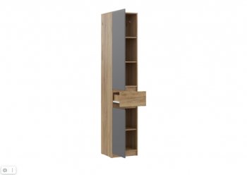 Шкаф (пенал) 400 мм Бостон Лайт ШК-001 серый (Стиль) в Кировграде - kirovgrad.mebel-e96.ru