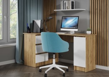 Стол письменный угловой Бостон лайт СП-003 крафт (Стиль) в Кировграде - kirovgrad.mebel-e96.ru