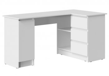 Стол письменный угловой Бостон лайт СП-003 белый (Стиль) в Кировграде - kirovgrad.mebel-e96.ru