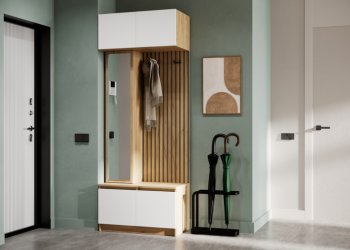 Прихожая Бостон Лайт комп.1 белый (Стиль) в Кировграде - kirovgrad.mebel-e96.ru