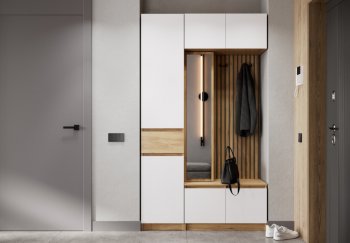 Прихожая Бостон Лайт комп.1 белый (Стиль) в Кировграде - kirovgrad.mebel-e96.ru