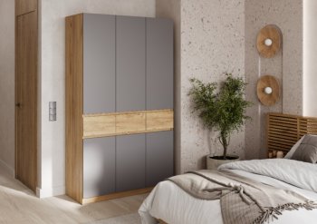 Шкаф 1200 мм Бостон Лайт ШК-003 серый (Стиль) в Кировграде - kirovgrad.mebel-e96.ru