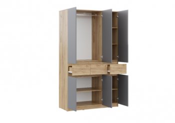 Шкаф 1200 мм Бостон Лайт ШК-003 серый (Стиль) в Кировграде - kirovgrad.mebel-e96.ru