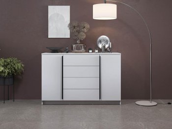 Комод 67.11 Брандо ЛДСП New белый (Олмеко) в Кировграде - kirovgrad.mebel-e96.ru