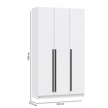 Шкаф 1200 мм 67.12 Брандо ЛДСП Белый (высота 2400) (Олмеко) в Кировграде - kirovgrad.mebel-e96.ru