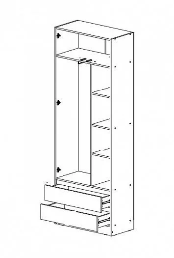 Шкаф 800 мм Челси Color (Миф) в Кировграде - kirovgrad.mebel-e96.ru