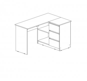 Письменный стол угловой + Стеллаж Челси кашемир (Миф) в Кировграде - kirovgrad.mebel-e96.ru