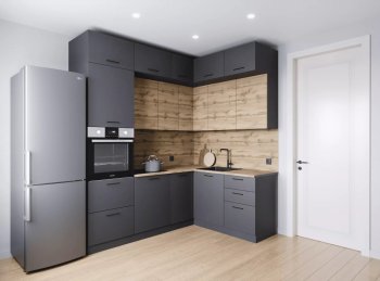 Кухонный гарнитур угловой Дели 2200*1700 мм (Санвут) в Кировграде - kirovgrad.mebel-e96.ru