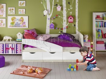 Кровать Дельфин шарли белый (Миф) в Кировграде - kirovgrad.mebel-e96.ru