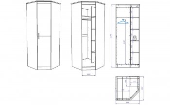 Шкаф угловой Денвер (СБК) в Кировграде - kirovgrad.mebel-e96.ru