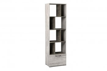 Стеллаж Д-11 Денвер Риббек серый (СБК) в Кировграде - kirovgrad.mebel-e96.ru