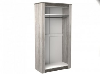 Шкаф 1100 мм 2-х дверный Денвер Риббек серый (СБК) в Кировграде - kirovgrad.mebel-e96.ru