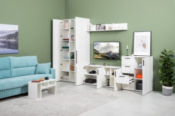 Стенка Эйр модульная, белый (Моби) в Кировграде - kirovgrad.mebel-e96.ru