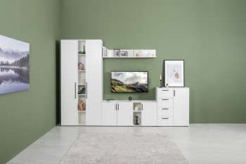 Стенка Эйр модульная, белый (Моби) в Кировграде - kirovgrad.mebel-e96.ru