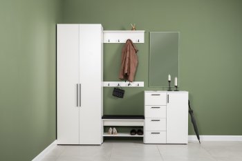 Тумба для обуви Эйр 16.130 белый (Моби) в Кировграде - kirovgrad.mebel-e96.ru