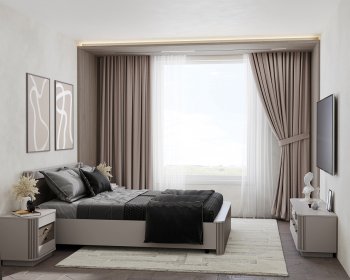 Спальный гарнитур Фантазия модульный, кашемир (Олмеко) в Кировграде - kirovgrad.mebel-e96.ru