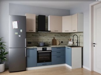 Угловой кухонный гарнитур Фьюжн 2200*1000 мм (Sanvut) в Кировграде - kirovgrad.mebel-e96.ru